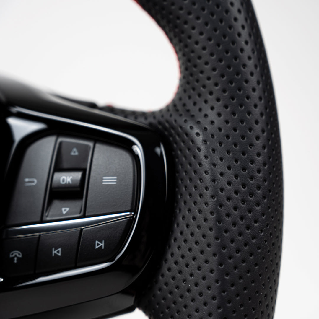 Transit Steering Wheel Leather Red