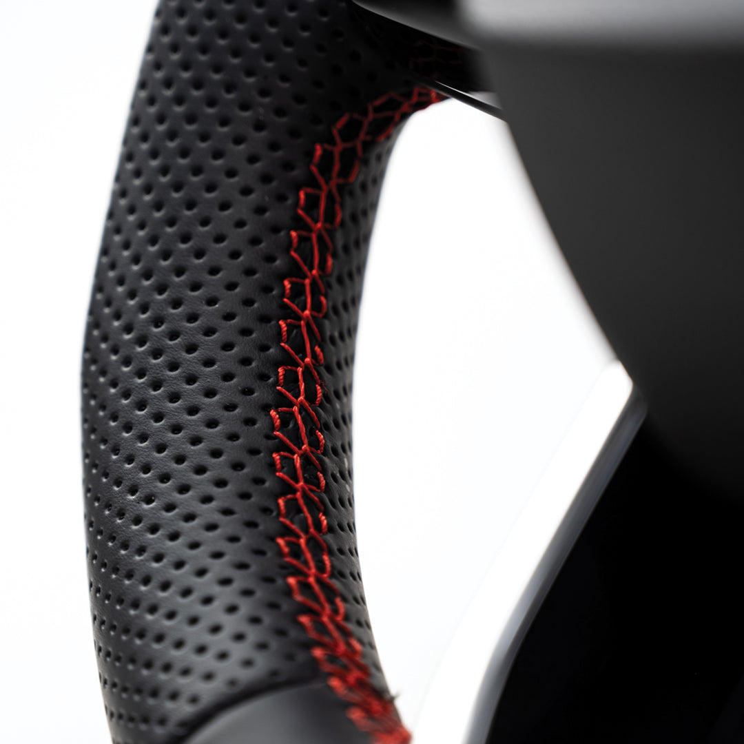 Transit Steering Wheel Leather Red