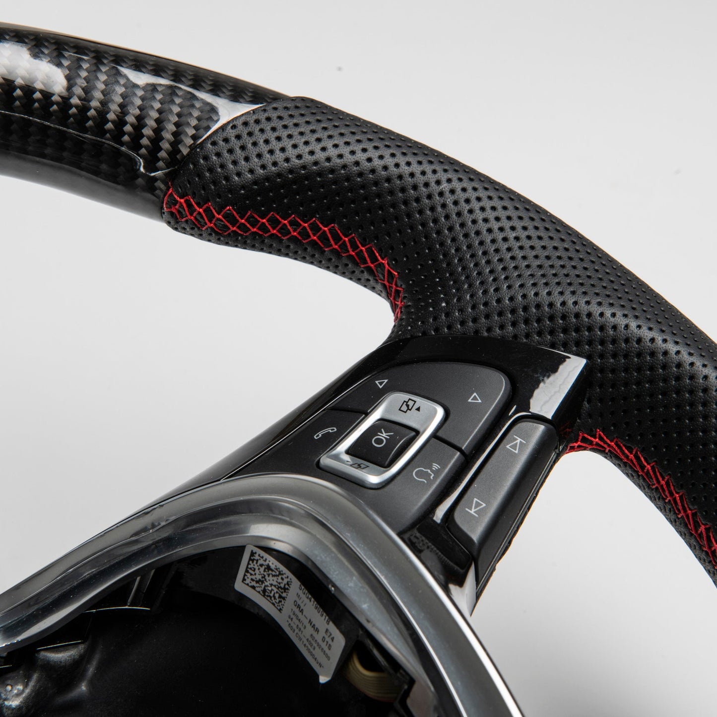 Carbon Flat Bottom T6.1 Wheel - Red