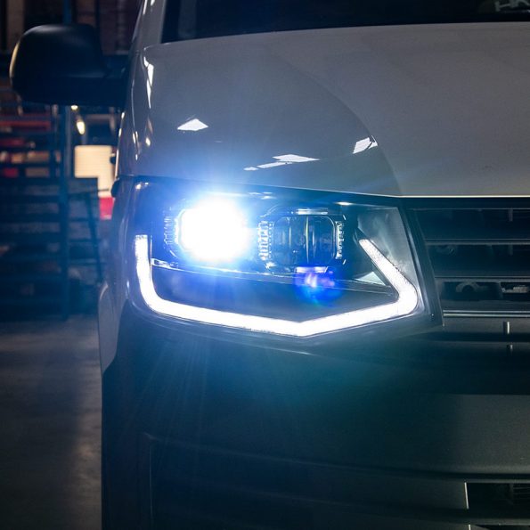 Transporter T6 Headlights - V3 LED DRL - Black