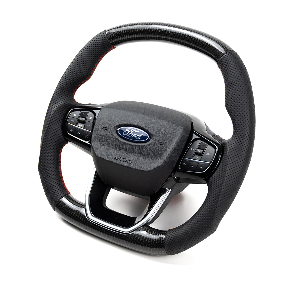 Transit Steering Wheel Carbon Red