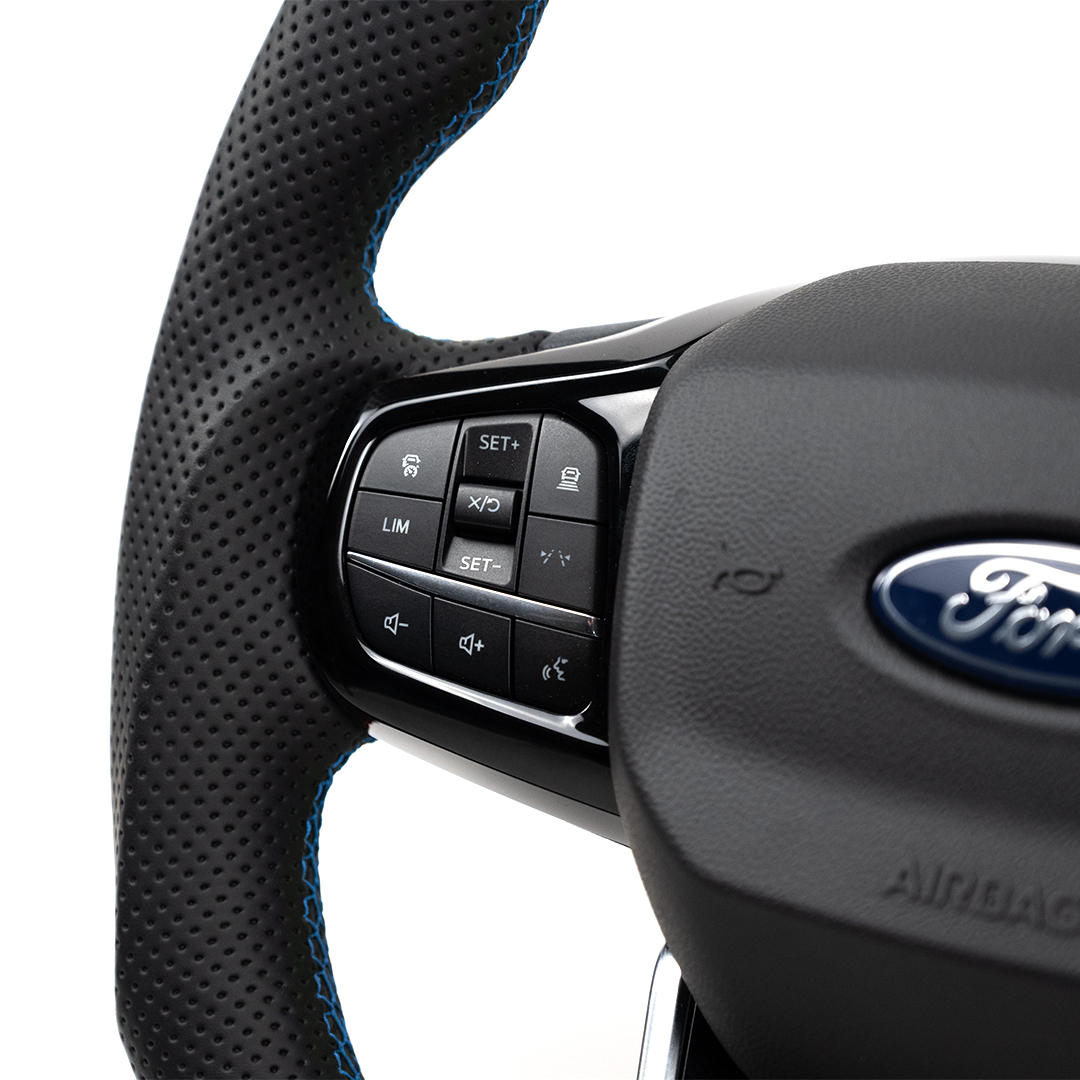 Transit Steering Wheel Carbon Blue