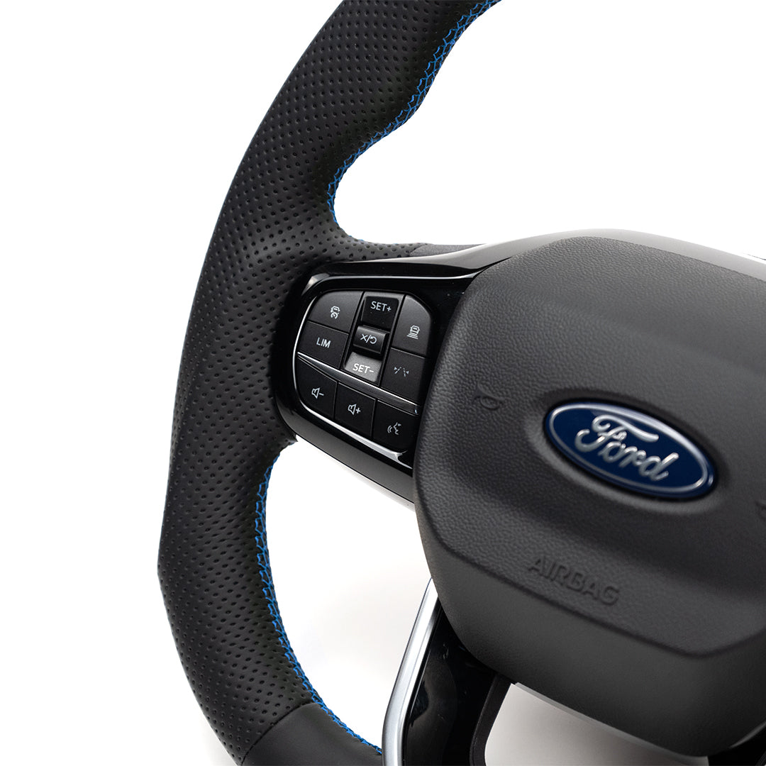 Transit Steering Wheel Leather Blue