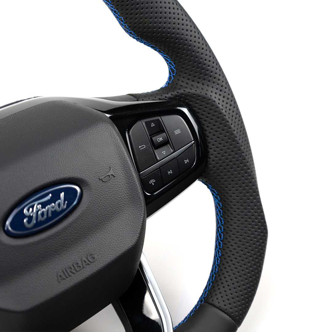 Transit Steering Wheel Leather Blue