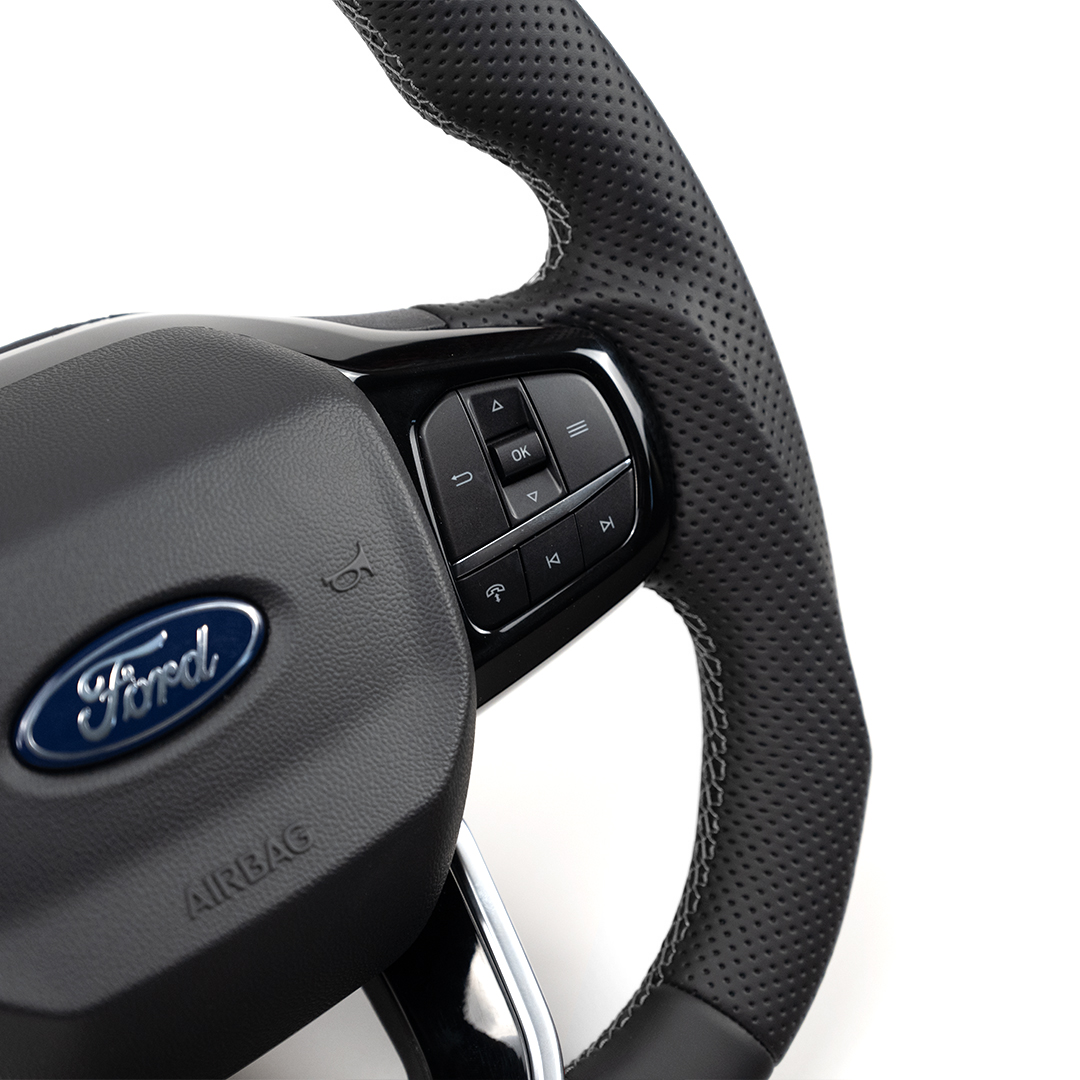 Transit Steering Wheel Leather Grey