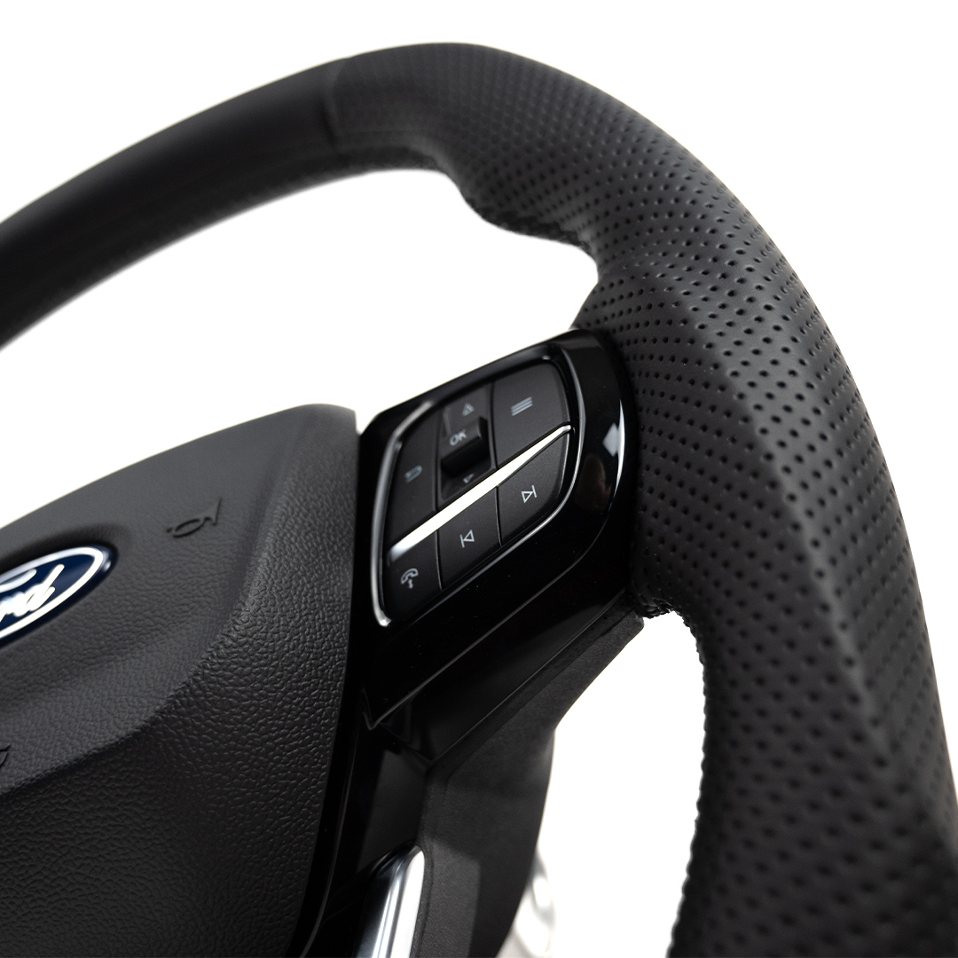 Transit Steering Wheel Leather Black