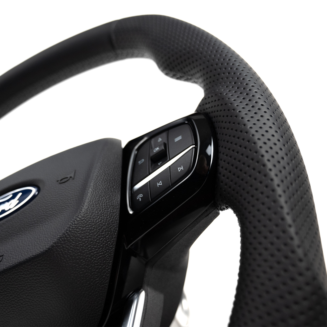 Transit Steering Wheel Leather Grey