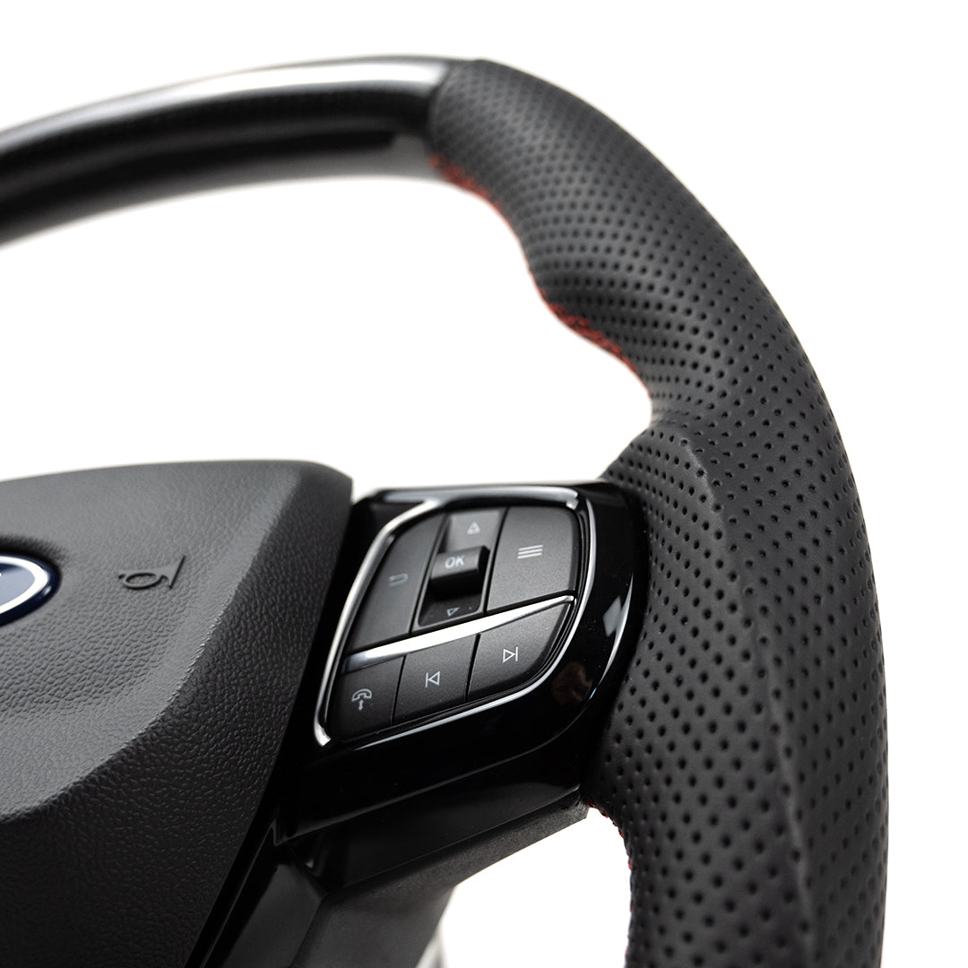 Transit Steering Wheel Carbon Red