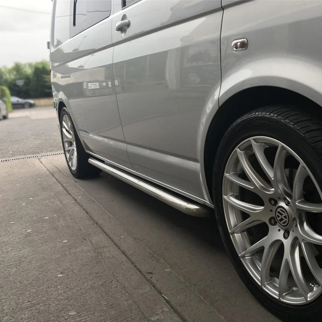 Tubular Side Bars (VW T5 to T6.1) LWB, Chrome
