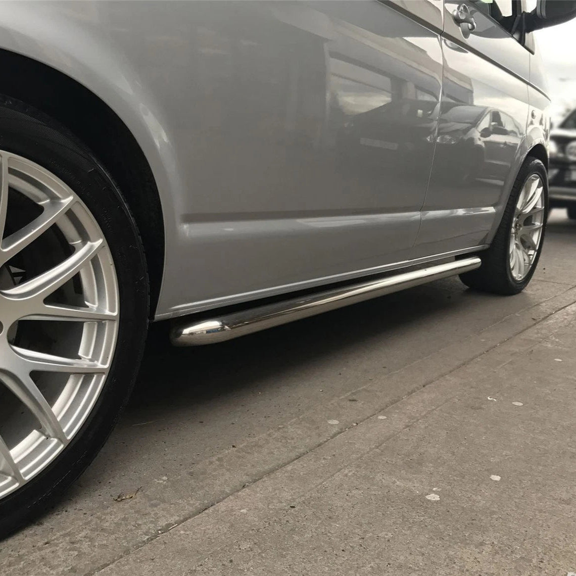 Tubular Side Bars (VW T5 to T6.1) LWB, Chrome