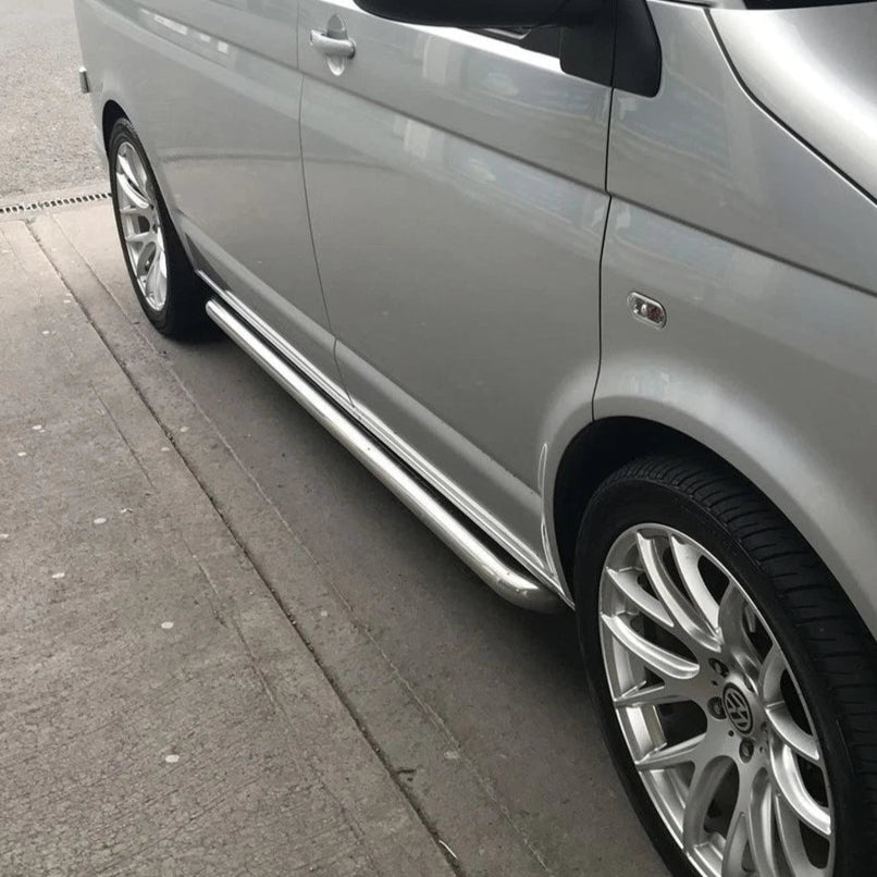 Tubular Side Bars (VW T5 to T6.1) LWB, Chrome