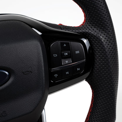 Transit Steering Wheel Leather Red