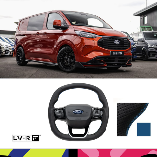 Transit Steering Wheel Leather Blue