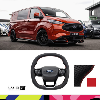 Transit Steering Wheel Leather Red
