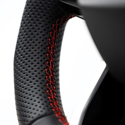 Transit Steering Wheel Leather Red