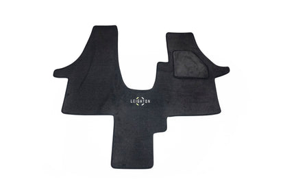 Single Captains Seat Mat (T6) Black/Coloured Logo