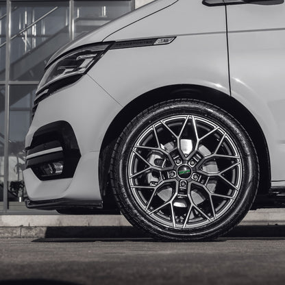 LV-2 Gunmetal & Polished Face Alloy Wheels 8.5"
