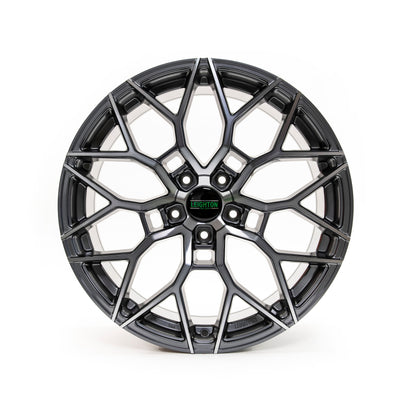 LV-2 Gunmetal & Polished Face Alloy Wheels 8.5"