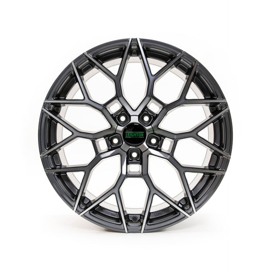 LV-2 Gunmetal & Polished Face Alloy Wheels 8.5"