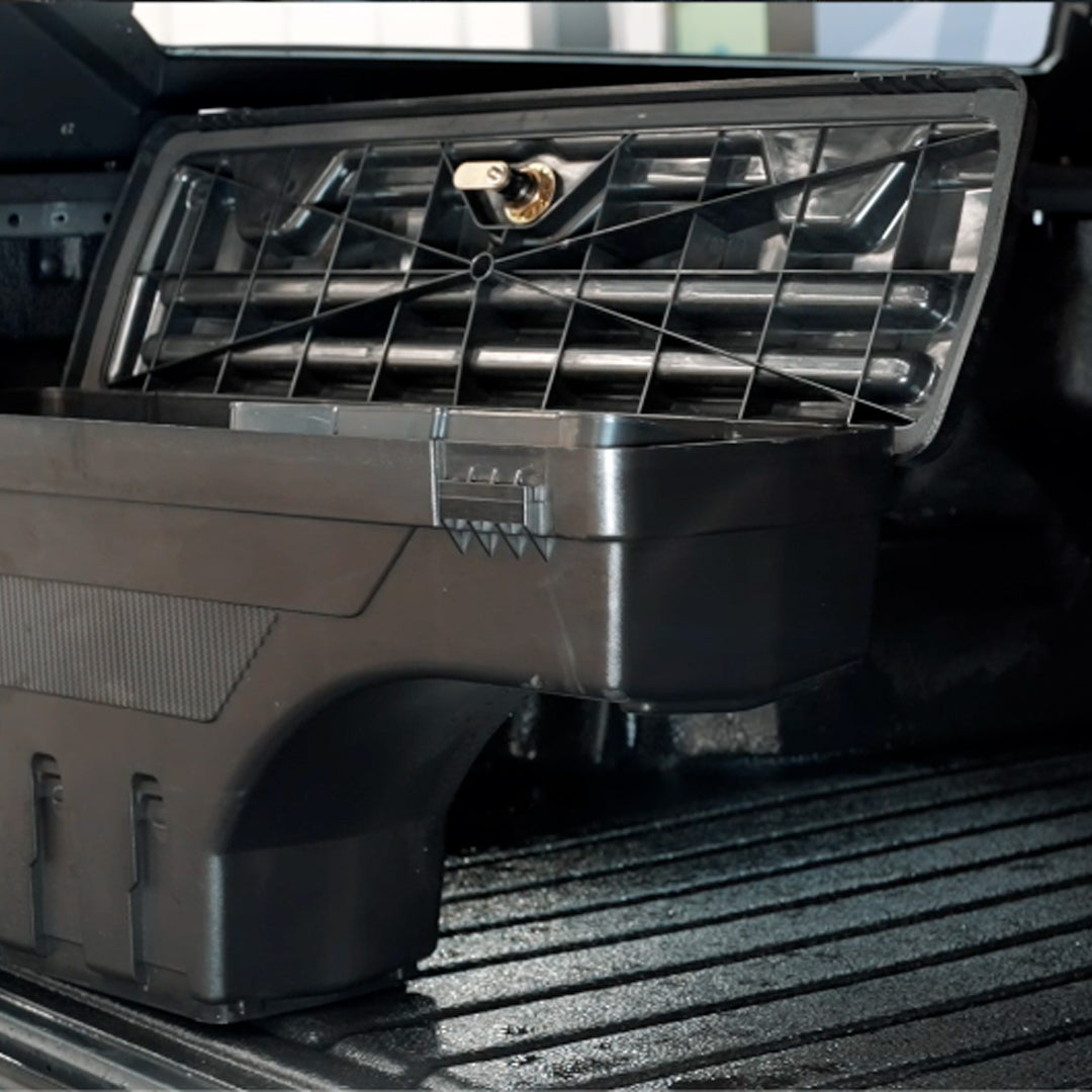 Swing out storage boxes. (Pair)