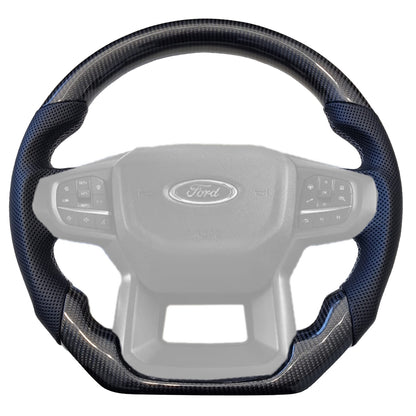 Ranger Steering Wheel - Leather/Carbon Red