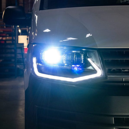 Transporter T6 Headlights - V3 LED DRL - Black