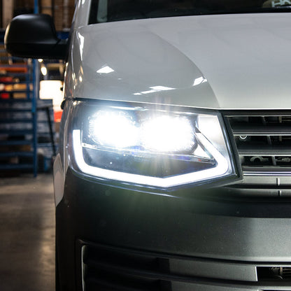 Transporter T6 Headlights - V3 LED DRL - Black