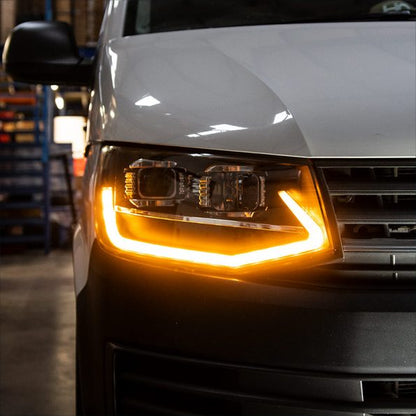 Transporter T6 Headlights - V3 LED DRL - Black