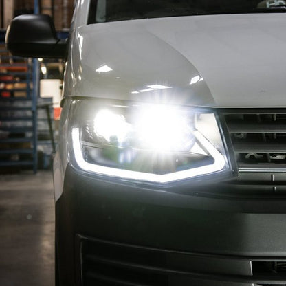 Transporter T6 Headlights - V3 LED DRL - Black Ltd