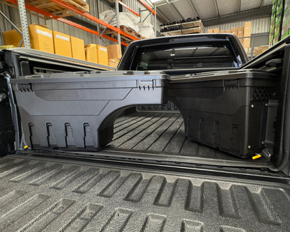 Swing out storage boxes. (Pair)
