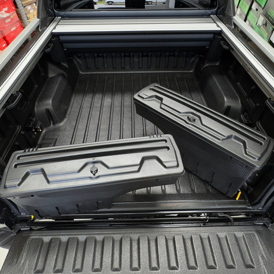 Swing out storage boxes. (Pair)