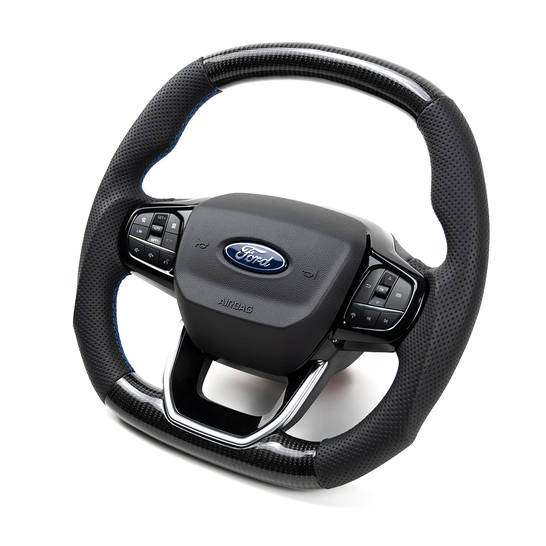 Transit Steering Wheel Carbon Blue