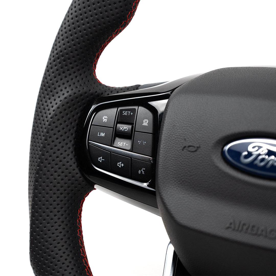 Transit Steering Wheel Carbon Red
