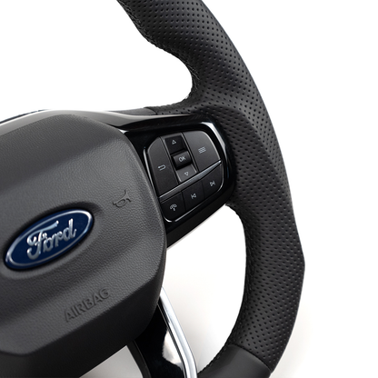 Transit Steering Wheel Leather Black