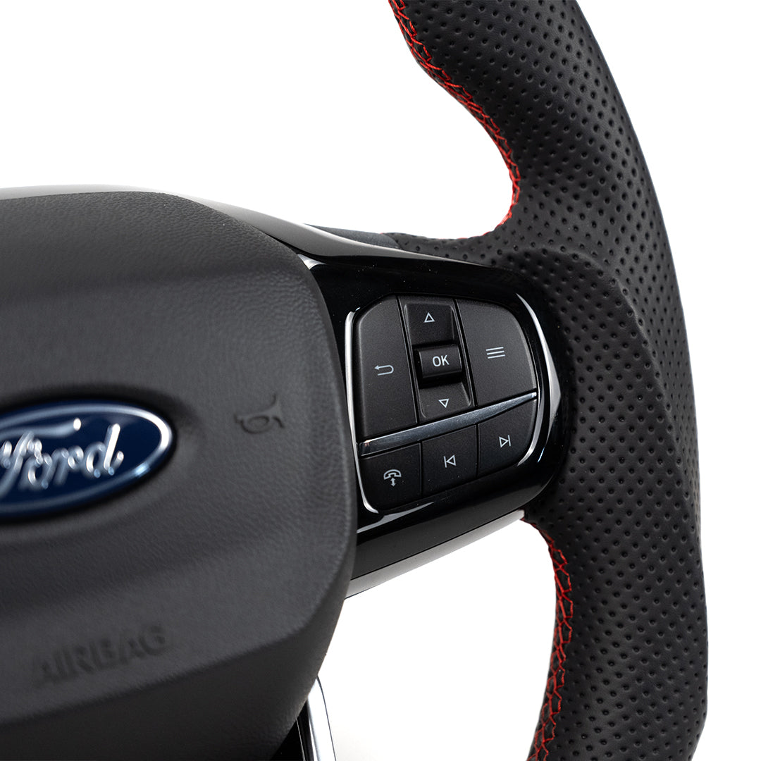 Transit Steering Wheel Carbon Red