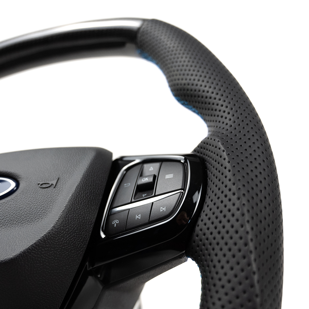 Transit Steering Wheel Carbon Blue