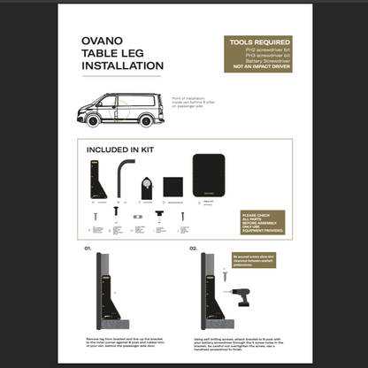 OVANO Swing Out Table ( VW T5 T6 T6.1) - Left