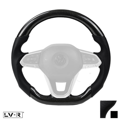 Carbon Flat Bottom T6.1 Wheel - Black