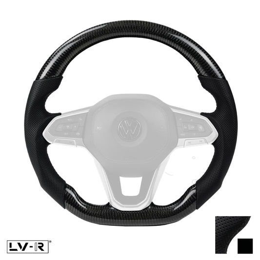 Carbon Flat Bottom T6.1 Wheel - Black