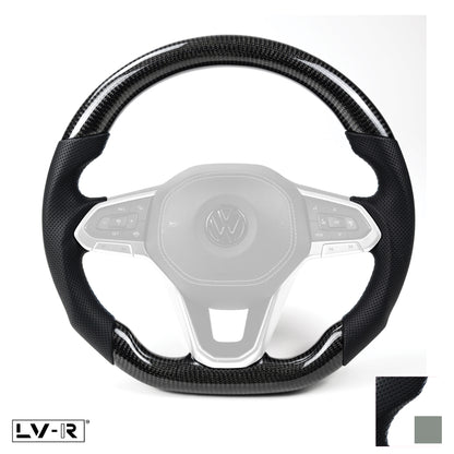 Carbon Flat Bottom T6.1 Wheel - Grey