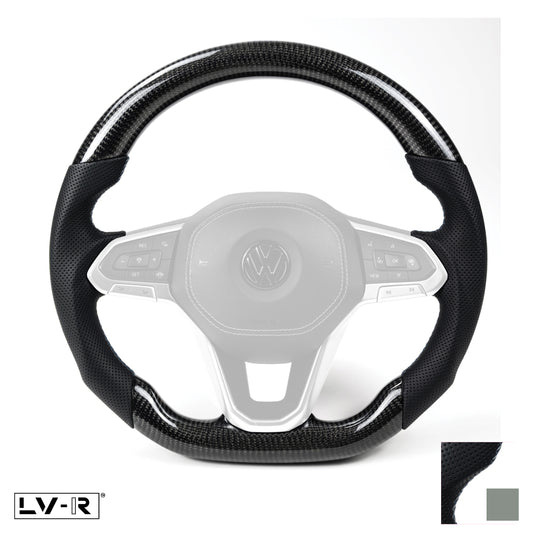 Carbon Flat Bottom T6.1 Wheel - Grey