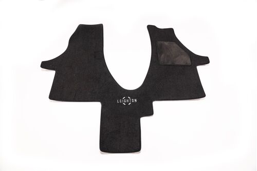Single Captains Seat Mat (T6.1) Black/Colour Logo