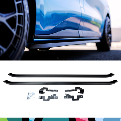 Side Bar (LWB Gloss Black) for Transit Custom/VW Transporter T7