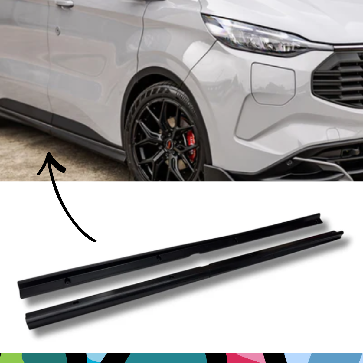 Side Skirt (LWB) for Transit Custom/VW Transporter T7