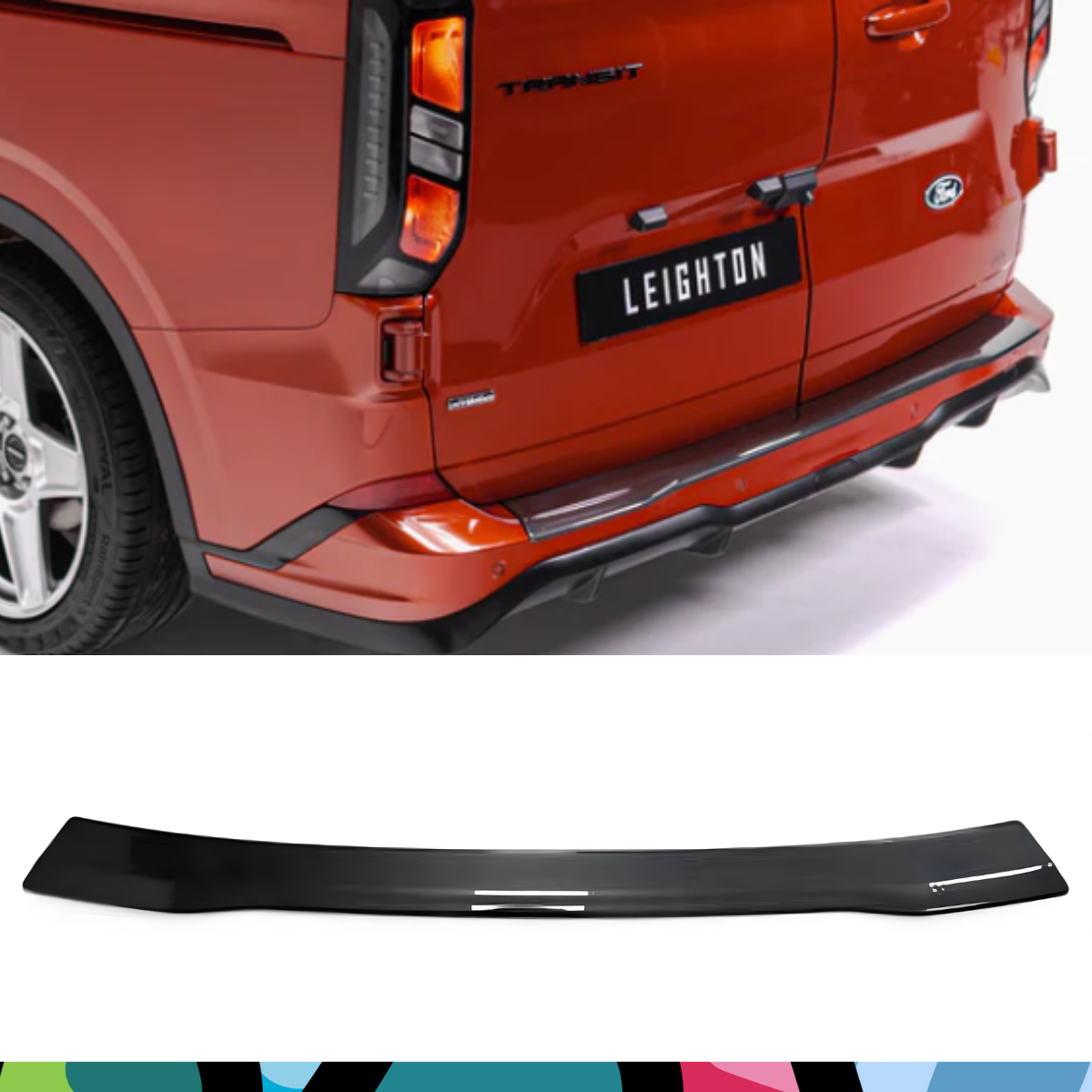 Bumper Protector (Black) for Transit Custom/VW Transporter T7