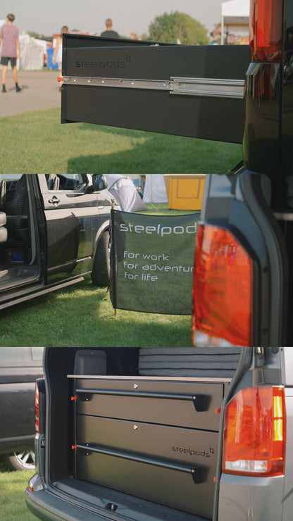SteelPod Draw and Bed system