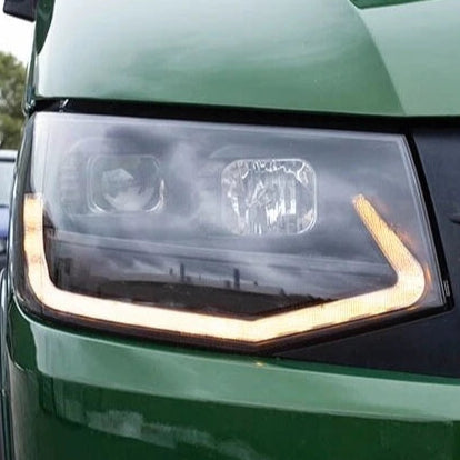 Transporter T6 Headlights - V3 LED DRL - Black Ltd
