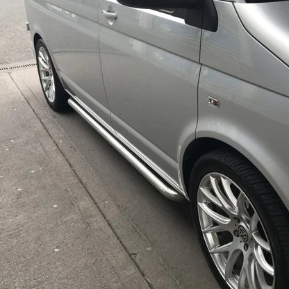 Tubular Side Bars (VW T5 to T6.1) LWB, Chrome