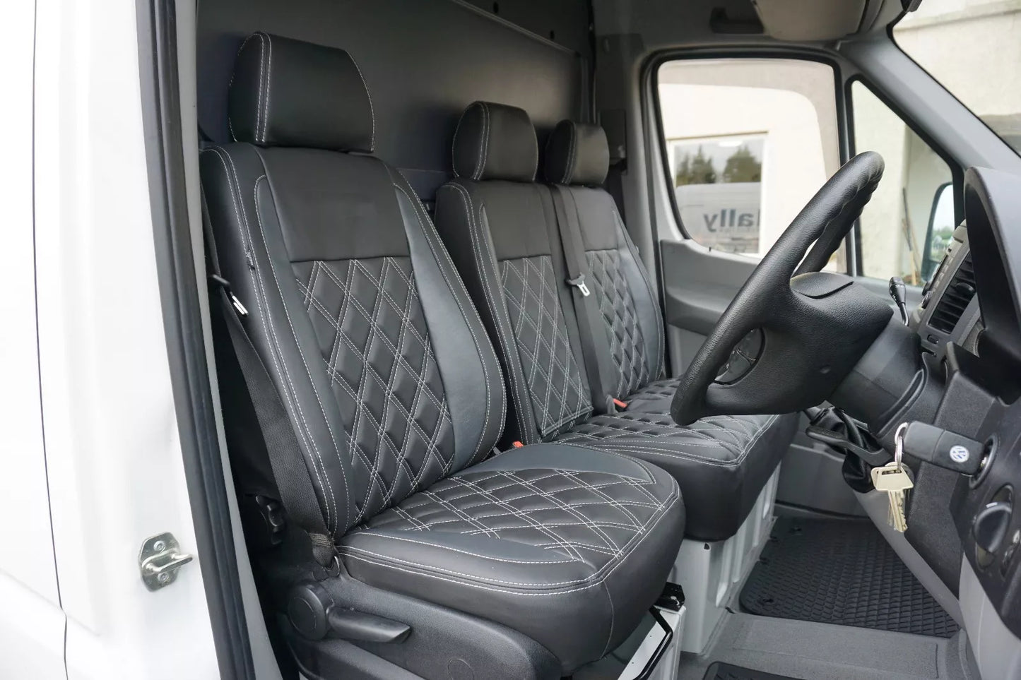 VW Crafter Leather Look Seat Covers Hex Standard